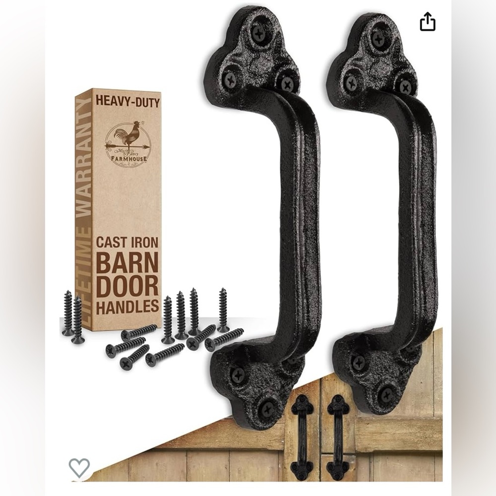 Large barn door handles